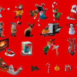Weihnachts Illustrationen für Mediamarkt – Geschenkpapier