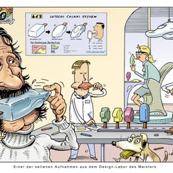 Colani Design-Studio (aus Cartoon-Katalog Faszination Auto, Stuttgard Award 07)