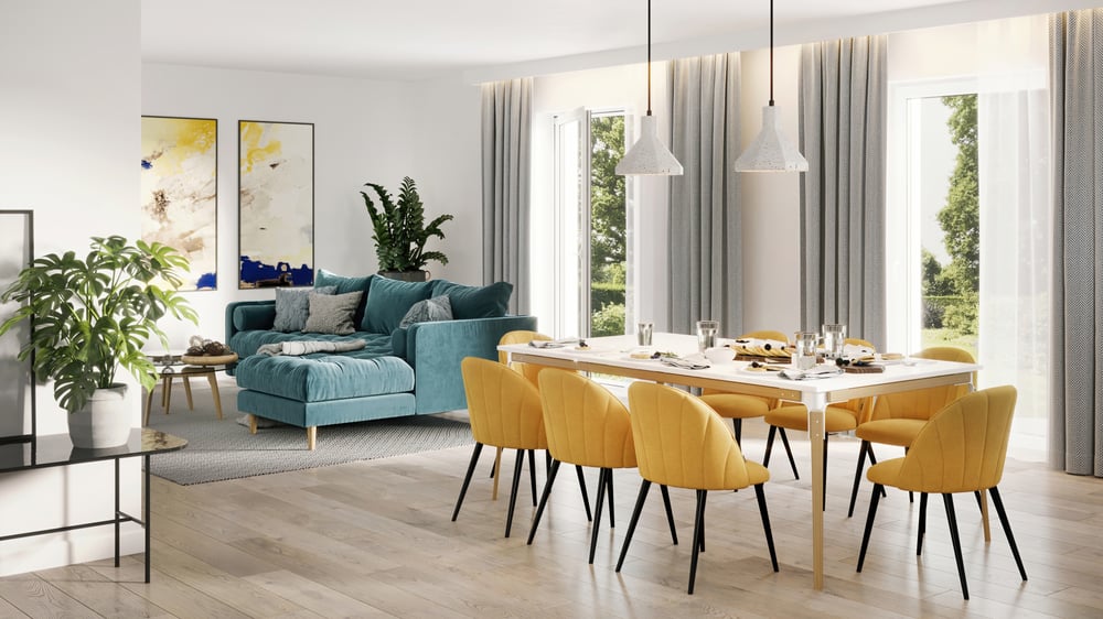 Farbiges Wohnzimmer