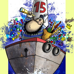 Fineliner/Photoshop – Seemann auf großer Fahrt