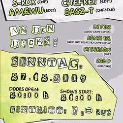 Eventflyer für die 20 Jahre Feier der Writer Crew CNF in Berlin (Rückseite)