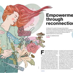 Business Spotlight Illustrationen zum Thema: Empowerment through reconnection