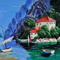 Hannelore Damme, Landschaft, Acryl, 2008, Offenes Atelier