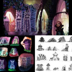 „Moira and the Death“ | Diploma Thesis| Entwicklungsprozess | Gebäudestrukturen in „Vivimora“