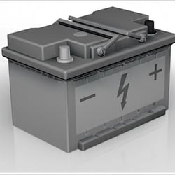 3 D Produktvisualisierung Autobatterie für www.simparts.eu