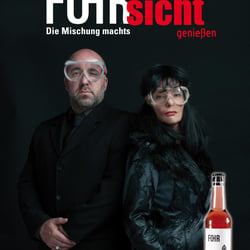 Werbung für FOHR, ein Mischgetränk aus Wein und Bier