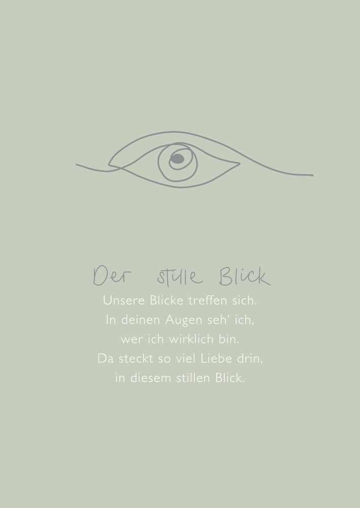 Postkarte: Der stille Blick