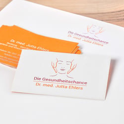Design von Briefpapier und Visitenkarten