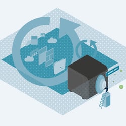 Isometrie Illustration Datensicherheit
