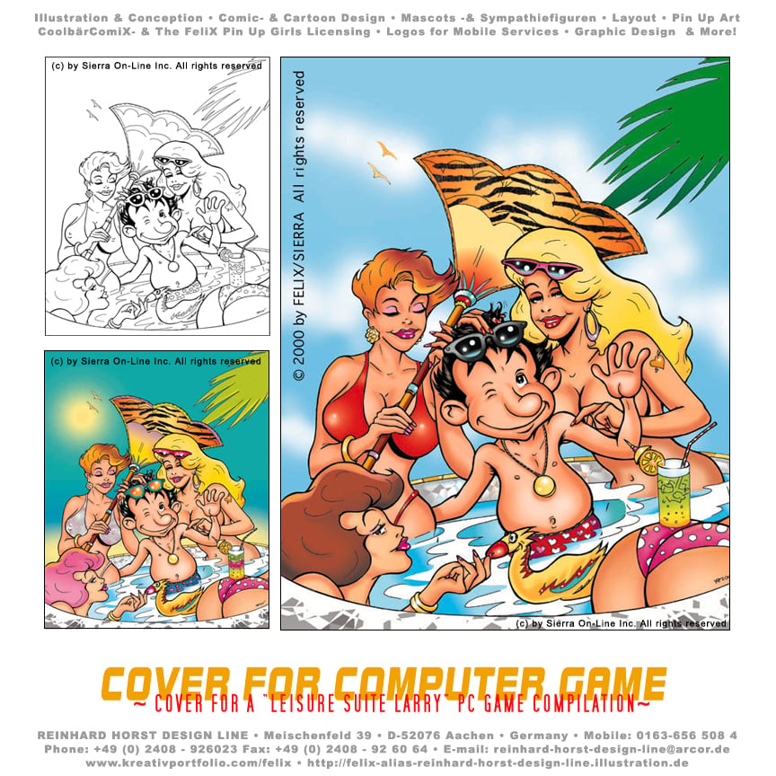 PC Cover für eine „Leisure Suite Larry“ PC Kompilation