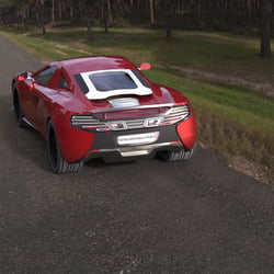 Sportwagen gerendert Ansicht5