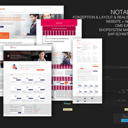 NotarNet – Konzeption / Layout / Realisierung – Website (CMS easyweb) und Shop auf Basis Magento