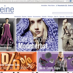 Projekt: Heine Website, Entwurf • Agentur: FashionCom