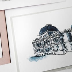 Fassadenillustration / Aquarell