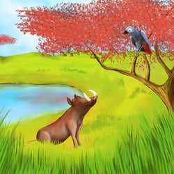 talking animals illustration