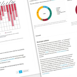 Gestaltung und Konzeption der Geschäftsaustattung und Infografiken für CLEW