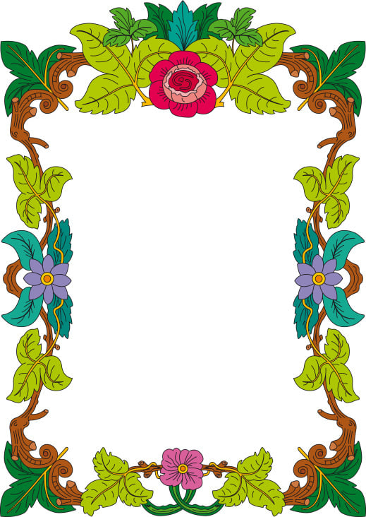 Blumenrahmen DIN-Format