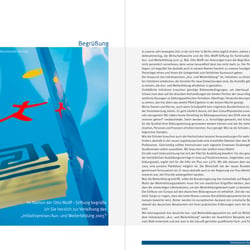 Otto Wolff-Stiftung: Broschüre, Layout, Foto
