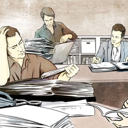 Steuerfahnder -Thema: Atze Brauner, ARD Magazin Kontraste, Illustration: Heidi Kull