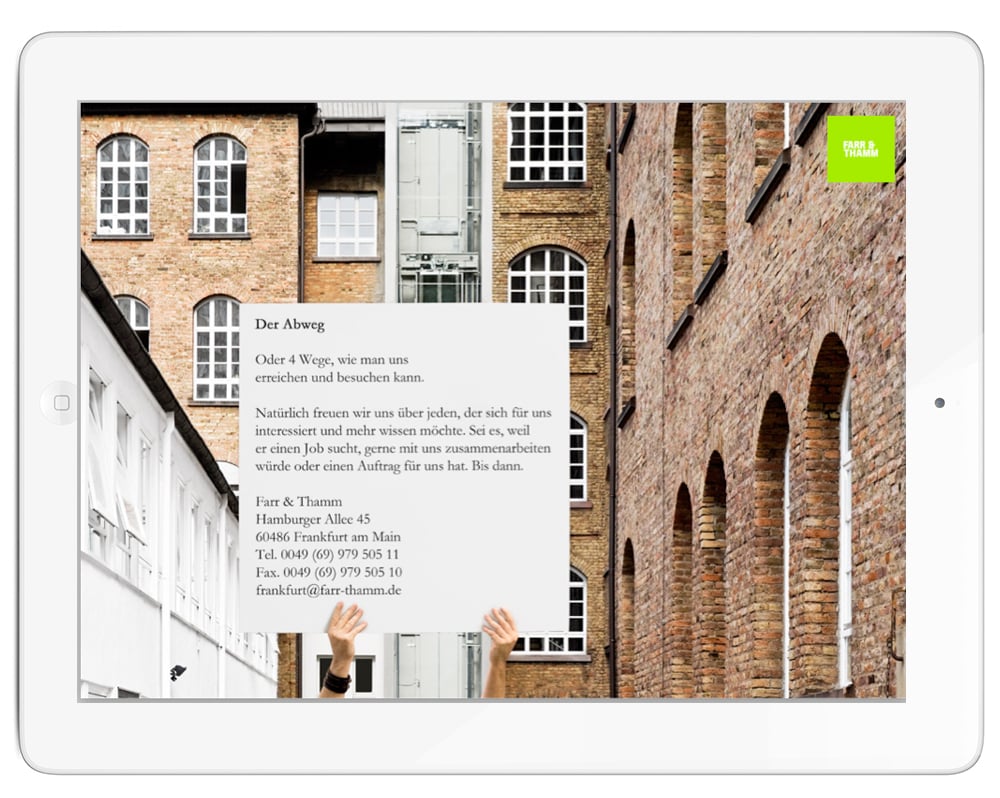 Farr & Thamm / website