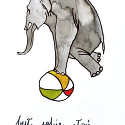 ink and watercolours