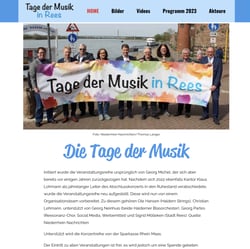 Website der Veranstaltung «Tage der Musik – in Rees« (WIX.com)