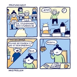 Comic für den SR: Anwesenheitspflicht bei Klausuren während Corona