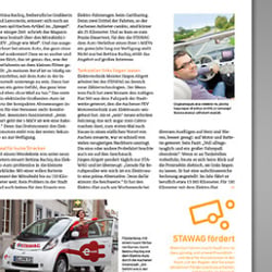 Entwurf der Kundenzeitung STAR der STAWAG