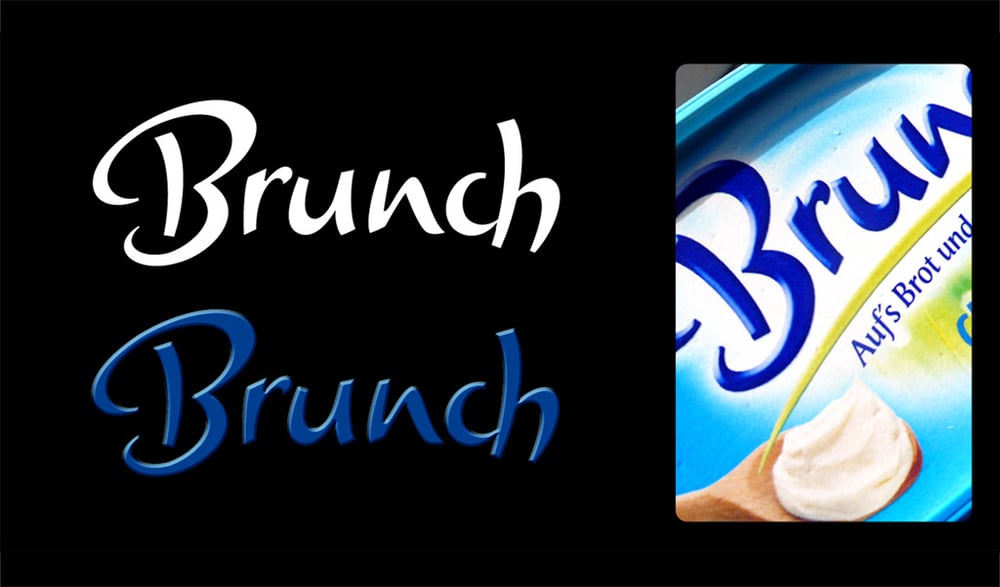 Brotaufstrich – Unilever  – Logotype der ersten Basisgestaltung …