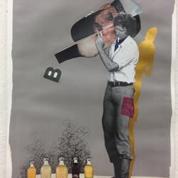 Der Weg lohnt sich, 2016, Acryl, Collage auf Papier