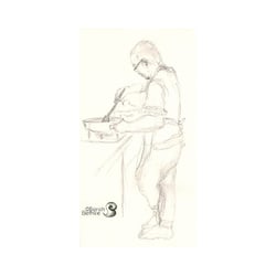 Studien Skizze Kochen
