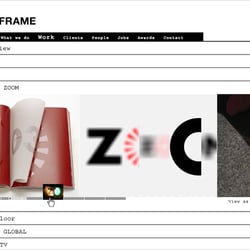 Corporate Website PLAYFRAME, Entwurf Innenseite