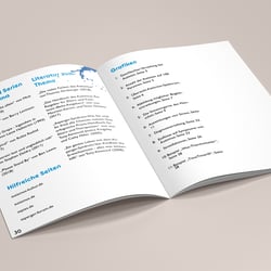 Inhalt der Broschüre – Fünfzenhte Doppelseite