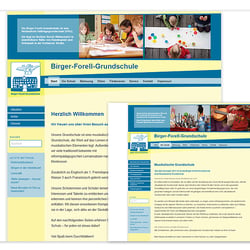 Webdesign für die Birger-Forell-Grundschule, Berlin-Schöneberg