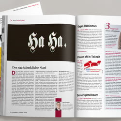 Satirische Illustration | IG BCE Kompakt-Magazin