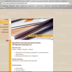 Konzeption, Gestaltung und Realisierung der Webpräsenz für die Übersetzerin Ulrike Münz