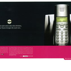 Kampagne für Designtelefone