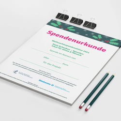 Spendenurkunde zum Selbstausdrucken