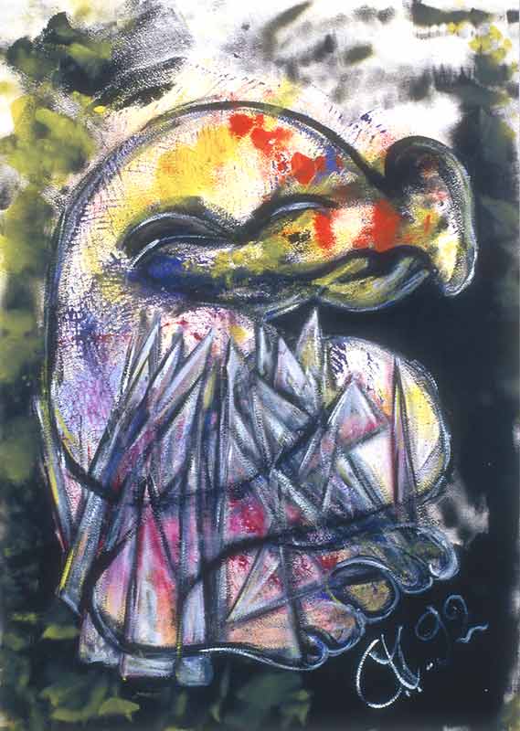 Seelische Impressionen 1991 Acryl auf Papier 60×80, Copyright © 2010 Ana de Medeiros