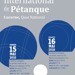 Plakat, Pétanque-Club Lucerne