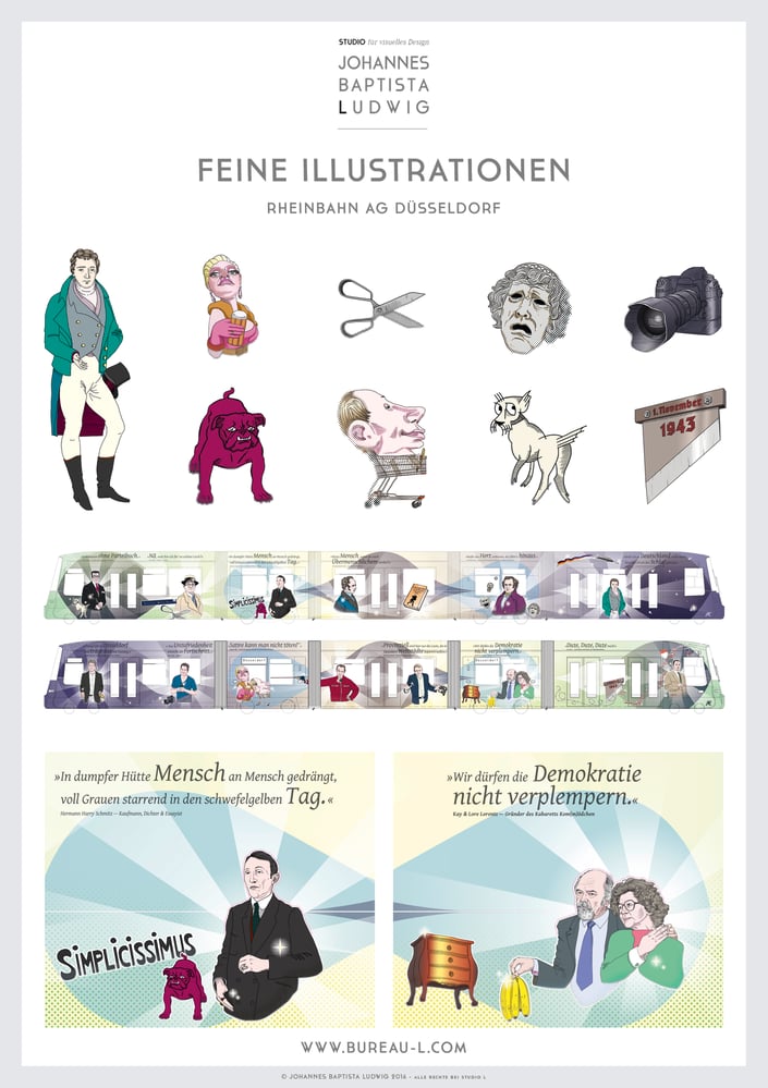 Illustration für die Rheinbahn AG in Düsseldorf