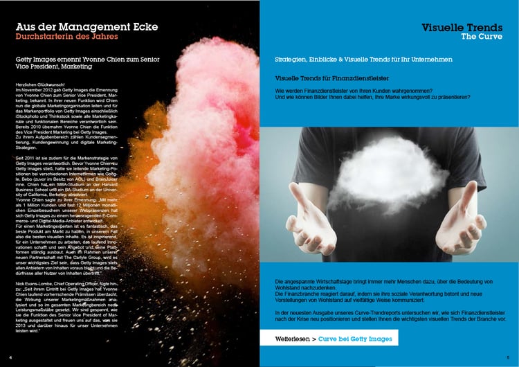 Magazin (Erstausgabe), gettyimages – Entwurf, Layout, Bildredaktion
