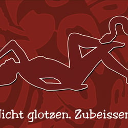 „Zubeissen!“ – Postkarte