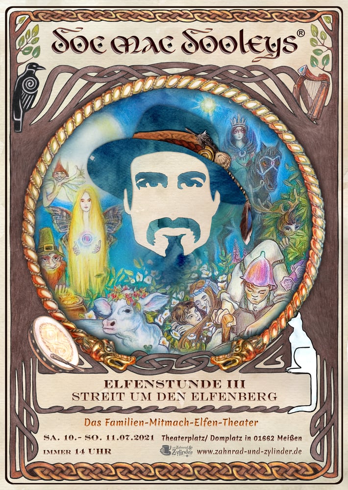 Universalplakat für Doc MacDooleys Elfenstunden (mit Daten)
