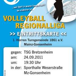 Eintrittskarte Volleyball Veranstaltung