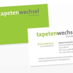Visitenkarten für die Immobilienfirma Tapetenwechsel