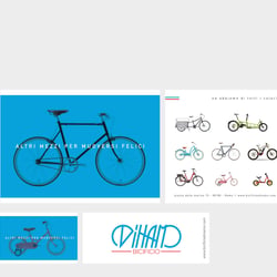 Design von Werbematerials (flyers und minicards) für Bicificio Dinamo