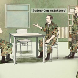 Thema Rechtsradikalismus in BW, rbb Magazin Kontraste, Illustration: Heidi Kull
