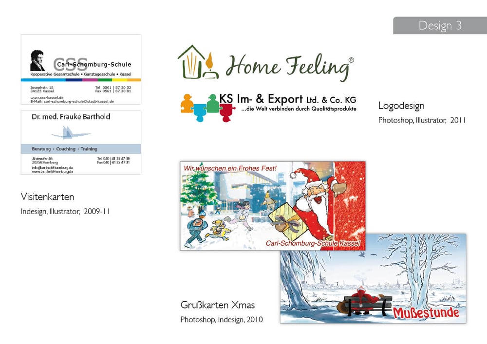 Logodesign, Visitenkarte, Grußkarte