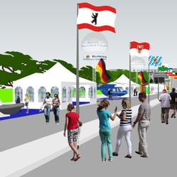 Visualisierung eines Volksfest  für Ausschreibung „60 Jahre Bundespolizei“